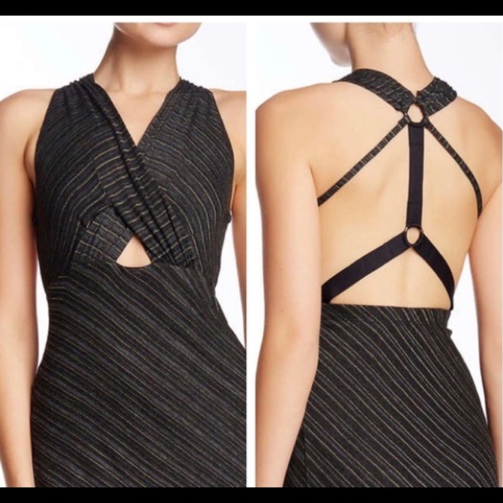 New! FREE PEOPLE Temptress Bodycon dress, charcoal, XS - Picture 3 of 10